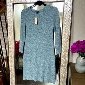 Blue knit dress